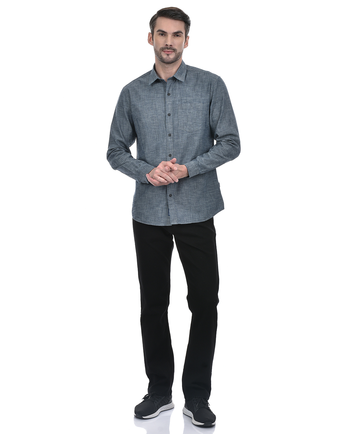 Numero Uno Men Solid Grey Shirt